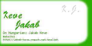 keve jakab business card